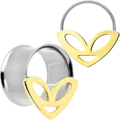 Two Tone Alien Face Double Flare Tunnel Plug Set