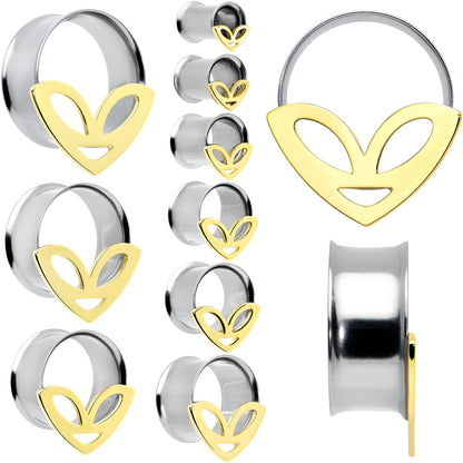 Two Tone Alien Face Double Flare Tunnel Plug Set