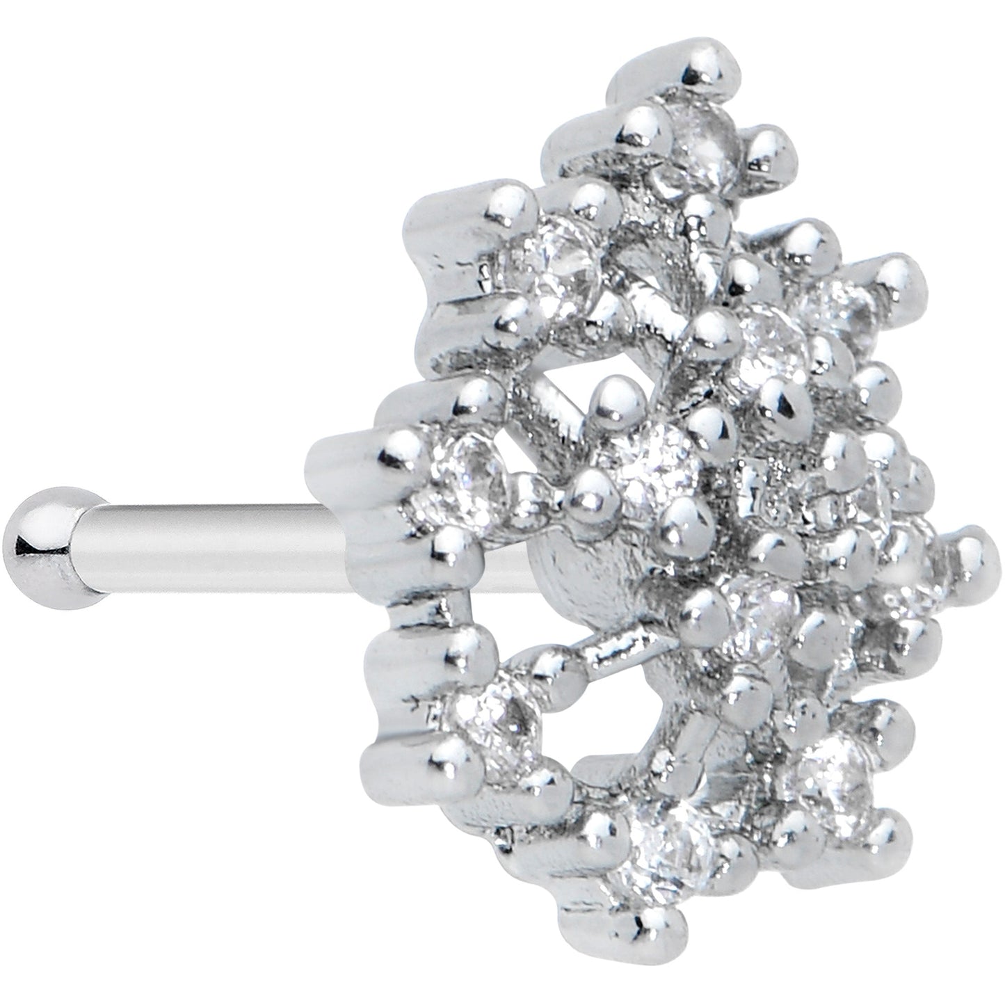 20 Gauge 5/16 Clear CZ Gem Constellation Nose Bone