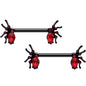 14 Gauge Red Gem Black Creep Spider Halloween Barbell Nipple Ring Set