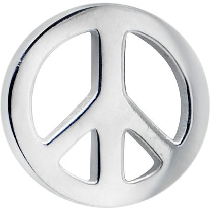 Talking About Peace Symbol Barbell Tongue Ring