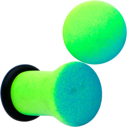 Green Blue Ombre Matte Acrylic Single Flare Plug Set