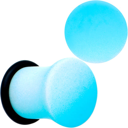 Blue White Ombre Matte Acrylic Single Flare Plug Set