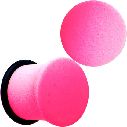 White Pink Ombre Matte Acrylic Single Flare Plug Set Sizes 2mm-12mm