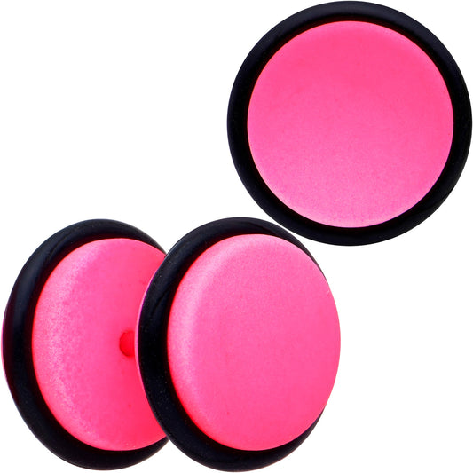 16 Gauge Pink White Ombre Matte Cheater Plug Set