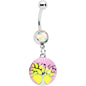 Aurora Gem Pastel Sunset Tree Dangle Belly Ring