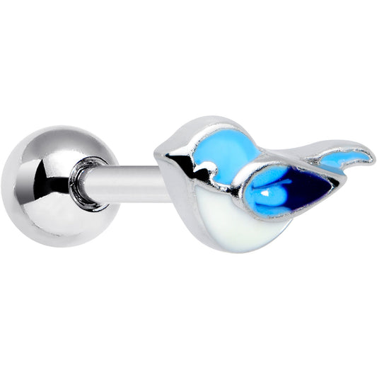 16 Gauge 1/4 Happy Little Blue Bird Cartilage Tragus Earring