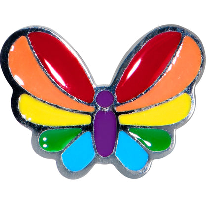 Pride Rainbow Stripes Butterfly Barbell Tongue Ring