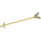 14 Gauge Clear CZ Gem Gold Tone Glam Butterfly Industrial Barbell 38mm