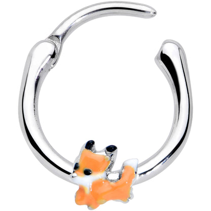 16 Gauge 3/8 Cute Fall Fox Cartilage Clicker