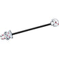 14 Gauge Black Skeleton Body Halloween Industrial Barbell 38mm