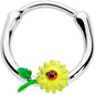 16 Gauge 3/8 Sunny Yellow Sunflower Cartilage Clicker