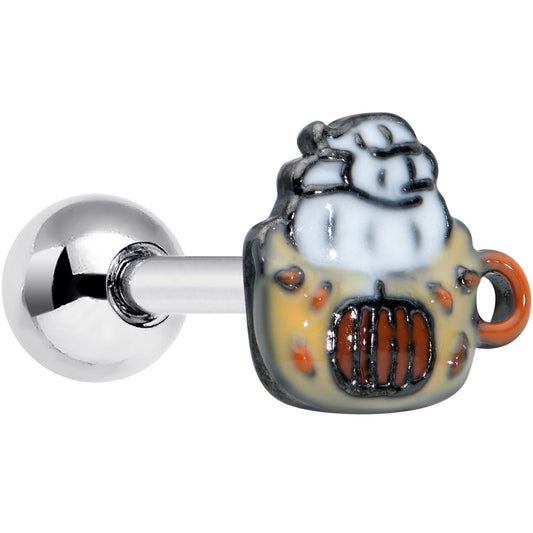 16 Gauge 1/4 Pumpkin Spice Cappuccino Coffee Cartilage Tragus Earring