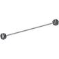 14 Gauge Matte Black Zebra Stripe Industrial Barbell 38mm