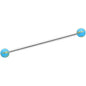 14 Gauge Matte Blue Splatter Pattern Ends Industrial Barbell 38mm