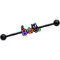 14 Gauge Black Boo Party Halloween Industrial Barbell 38mm