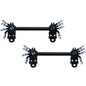 14 Gauge 1/2 Clear Gem Black Skull Spider Halloween Nipple Ring Set