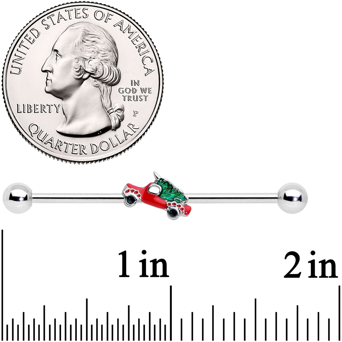 14 Gauge Christmas Tree in a Truck Industrial Barbell 38mm