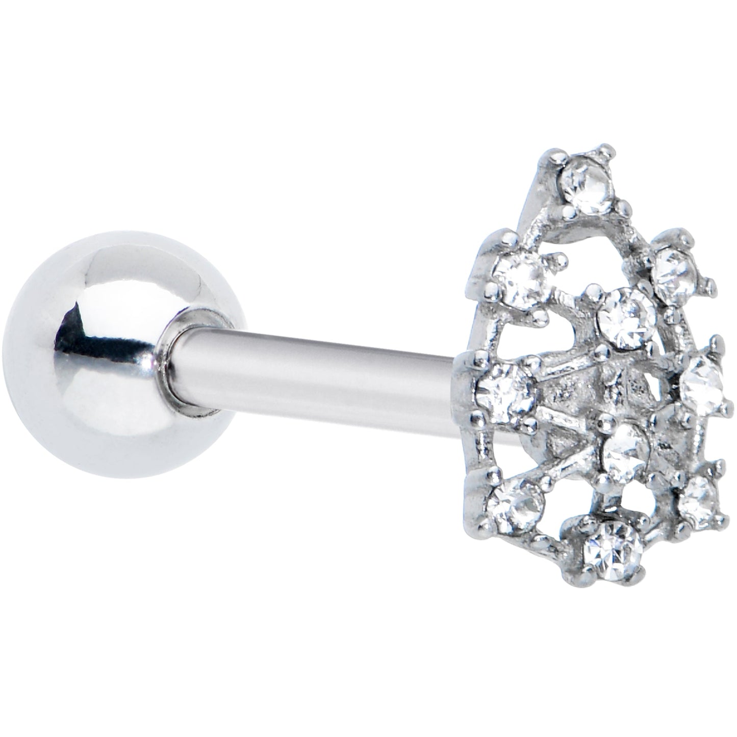 Clear Gem Constellation Barbell Tongue Ring