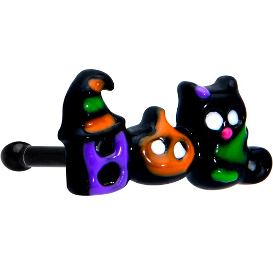 20 Gauge 1/4 Black Boo Party Halloween Nose Bone