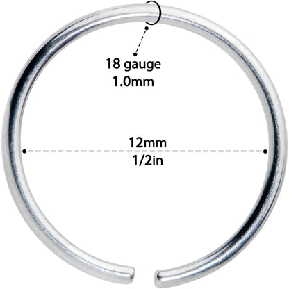 18 Gauge 1/2 Grade 23 Titanium Bendable Hoop Ring