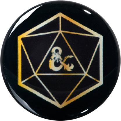 Licensed Dungeons & Dragons D20 Dice Black Screw Fit Plug Set