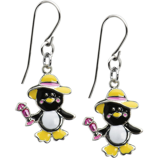 Handcrafted Summer Penguin Earrings