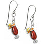 Red Tropical Drink Earrings