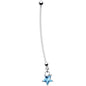 Handcrafted Star Power Blue CZ Pregnant Belly Ring