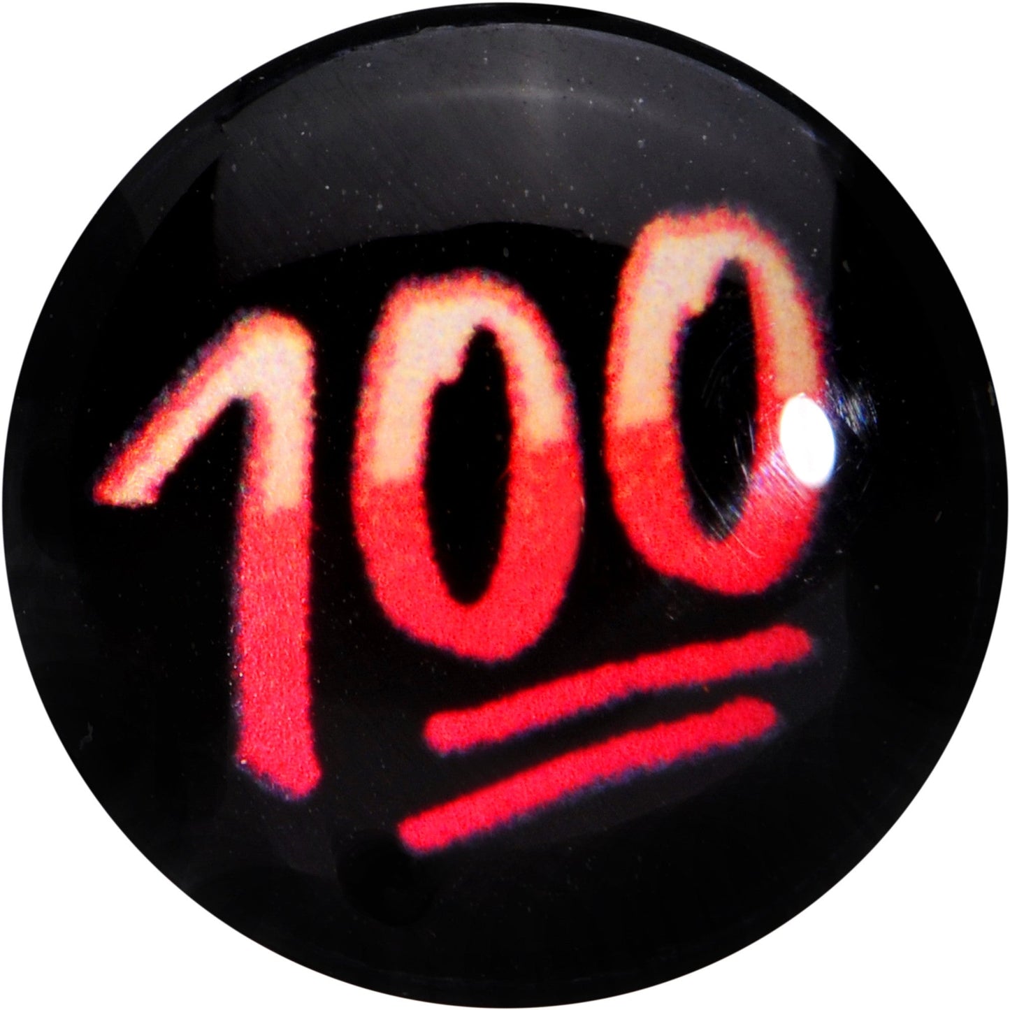 Officially Licensed Keep It 100 emoji Black Acrylic Cheater Plug Set