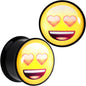 5/8 Licensed Heart Eyes emoji Acrylic Double Flare Plug Set