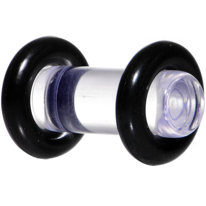 6 Gauge Clear Acrylic Straight Plug Set