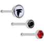 20 Gauge Licensed NFL Atlanta Falcons Logo Nose Bone 3 Pack Set