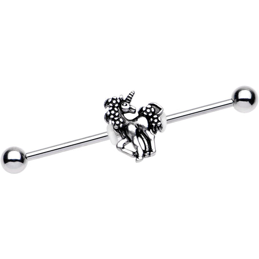 14 Gauge Magical Unicorn Industrial Barbell 38mm