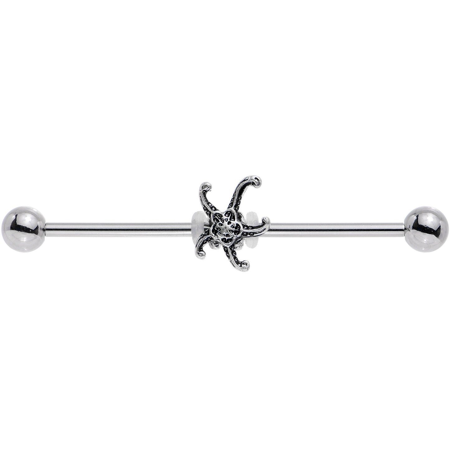 14 Gauge Steel Seeing Starfish Industrial Barbell 38mm
