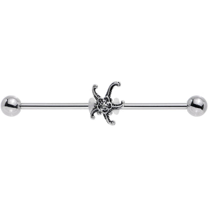 14 Gauge Steel Seeing Starfish Industrial Barbell 38mm