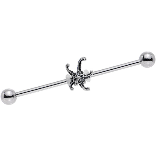 14 Gauge Steel Seeing Starfish Industrial Barbell 38mm
